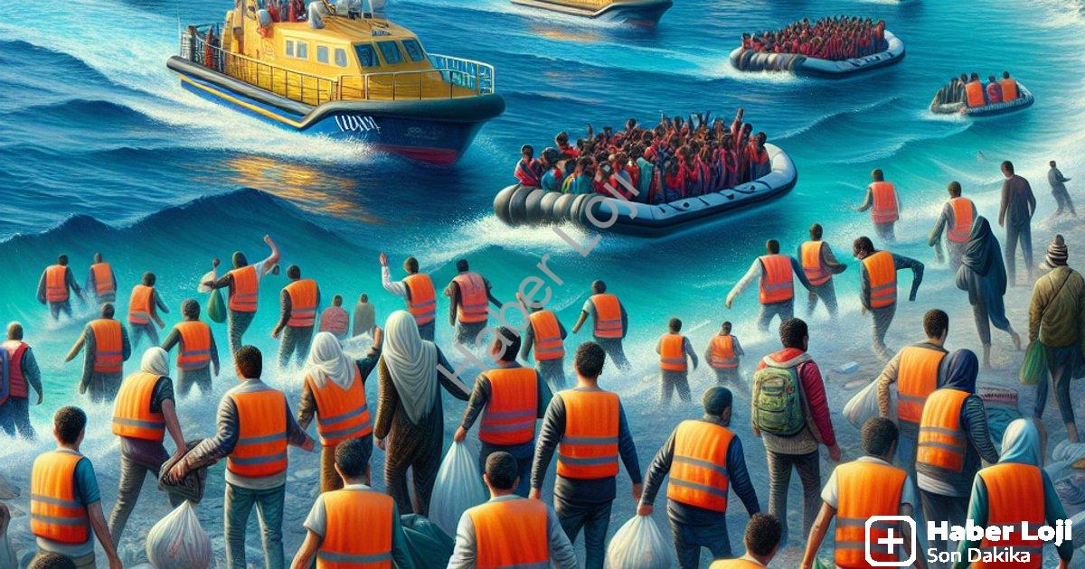 "İzmir Sahillerinde Hareketli Gün: 120 Göçmen İçin Operasyon" başlıklı haber için fotorealistik, pro